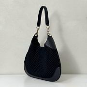 Bagsaaa Gucci B medium shoulder bag 834981 black suede - 42cm - 2