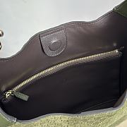 Bagsaaa Gucci B medium shoulder bag 834981 green suede - 42cm - 3