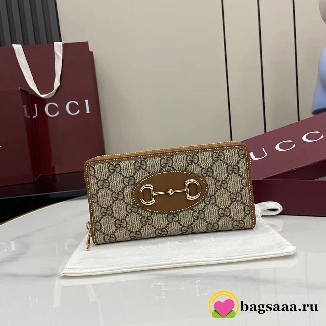 Bagsaaa Gucci Horsebit 1955 zip around wallet 621889 - 19cm - 1