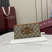 Bagsaaa Gucci Horsebit 1955 zip around wallet 621889 - 19cm - 1