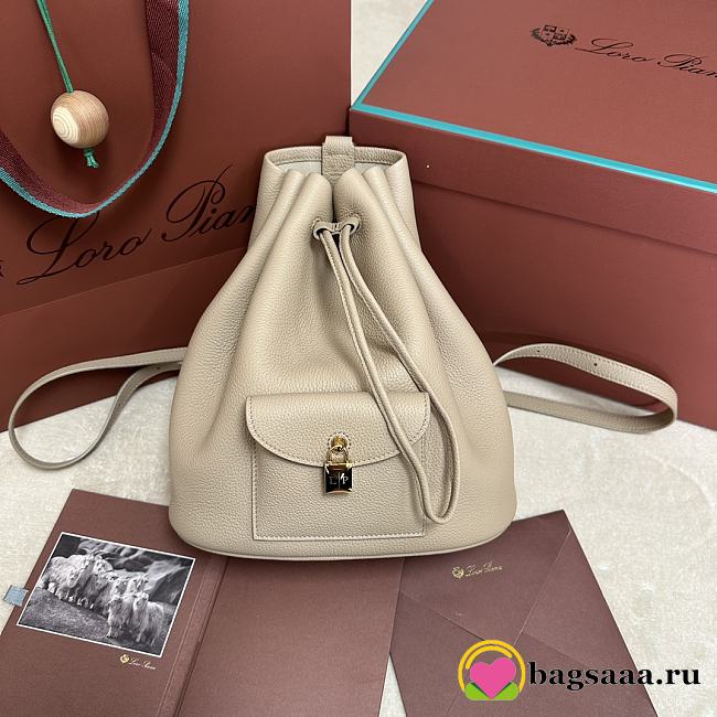 Bagsaaa Loro Piana Extra Drawstring backpack L27 beige - 27cm - 1