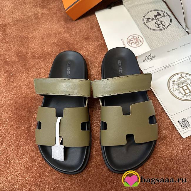 Bagsaaa Hermes Chypre sandal olive green - 1