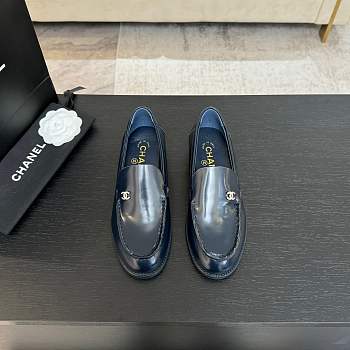 Bagsaaa Chanel Moccasins G45615 Navy Blue