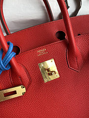 Bagsaaa Hermes Birkin 30 Togo Leather Red - 2
