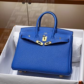 Bagsaaa Hermes Birkin Togo Royal Blue & Gold hardware - 25cm