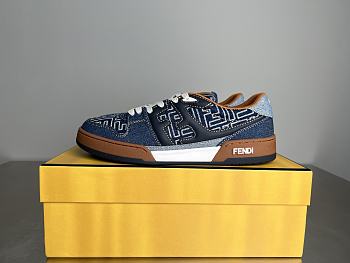 Bagsaaa Fendi Match Sneakers Blue FF Jacquard low-tops