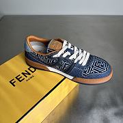 Bagsaaa Fendi Match Sneakers Blue FF Jacquard low-tops - 3