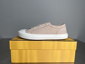 Bagsaaa Fendi Domino sneakers Beige nubuck leather low-tops