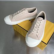 Bagsaaa Fendi Domino sneakers Beige nubuck leather low-tops - 3