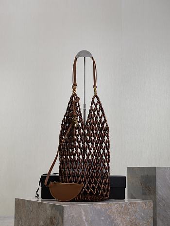 Bagsaaa YSL supple bucket in wood beads 821911 brown - 45cm