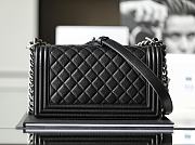 Bagsaaa Chanel Boy Black Caviar & Silver Hardware - 25cm - 3