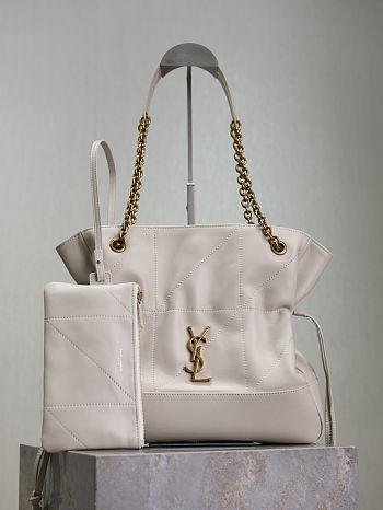 Bagsaaa YSL jamie shopping small in lambskin 833948 white - 29cm