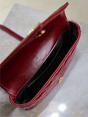 Bagsaaa YSL College mini chain bag in shiny leather 779430 red - 20cm - 3