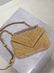 Bagsaaa YSL College mini chain bag in beige sude 779430 - 20 x 13 x 3 CM - 4
