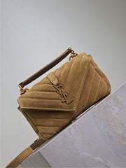 Bagsaaa YSL College mini chain bag in beige sude 779430 - 20 x 13 x 3 CM - 3