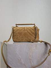 Bagsaaa YSL College mini chain bag in beige sude 779430 - 20 x 13 x 3 CM - 2