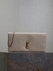 Bagsaaa YSL calypso mini bag in grained lambskin 801712 white - 24cm - 1