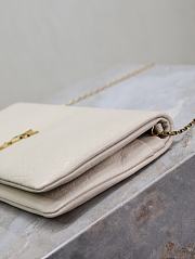 Bagsaaa YSL calypso mini bag in grained lambskin 801712 white - 24cm - 4
