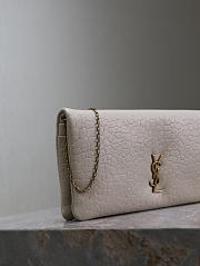 Bagsaaa YSL calypso mini bag in grained lambskin 801712 white - 24cm - 3