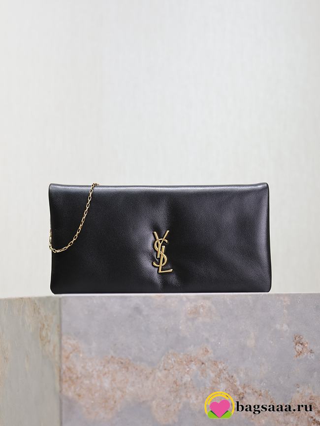 Bagsaaa YSL calypso mini bag in lambskin 801712 black - 24cm - 1