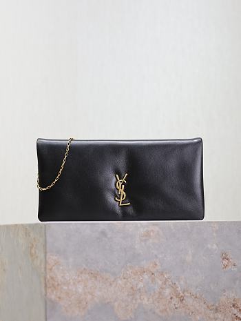 Bagsaaa YSL calypso mini bag in lambskin 801712 black - 24cm