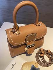 Bagsaaa Delvaux Brillant Mini Surpiqué Brown - 20cm - 3
