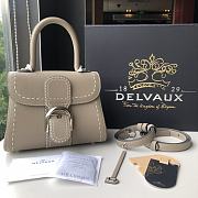 Bagsaaa Delvaux Brillant Mini Surpiqué Gray - 20cm - 1
