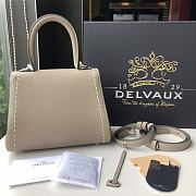 Bagsaaa Delvaux Brillant Mini Surpiqué Gray - 20cm - 3