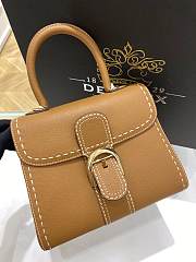Bagsaaa Delvaux Brillant PM Surpiqué Brown - 24cm - 3