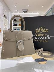 Bagsaaa Delvaux Brillant PM Surpiqué Gray - 24cm - 1