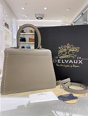 Bagsaaa Delvaux Brillant PM Surpiqué Gray - 24cm - 2
