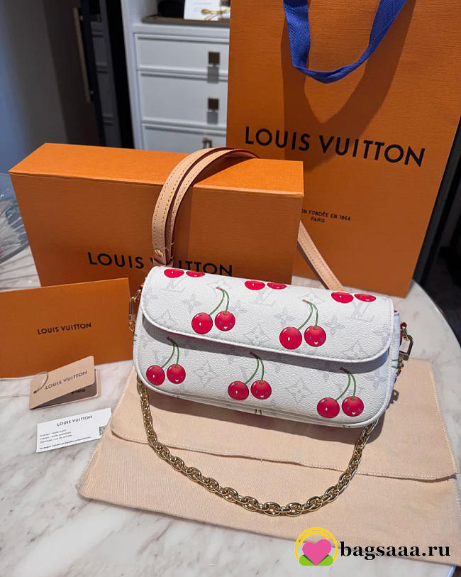Bagsaaa LV M14239 Wallet on chain Ivy Cherry - 23.5cm - 1