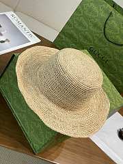 Bagsaaa Gucci embroidered straw hat neutrals - 4
