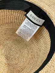 Bagsaaa Gucci embroidered straw hat neutrals - 3