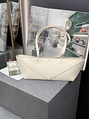 Bagsaaa Loewe Cropped Puzzle Fold Bag White - 39cm - 1