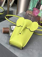 Bagsaaa Loewe Elephant pocket in classic calfskin green - 18cm - 3