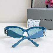 Bagsaaa Balenciaga Bossy Round Af Sunglasses in Blue - 2