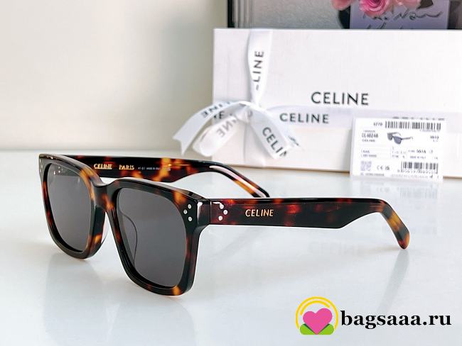 Bagsaaa Celine Black Frame 45 Sunglasses in Acetate Caramel - 1