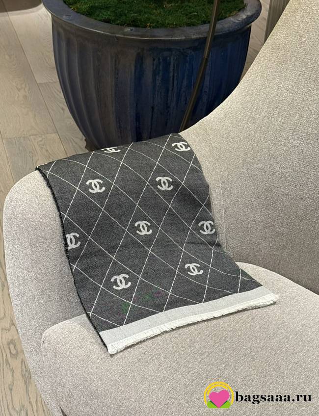 Bagsaaa Chanel Scarf Gray - 140cm - 1