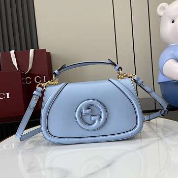 Bagsaaa Gucci Blondie Small Top Handle Bag 815714 Light Blue - 27 x 17 x 7cm