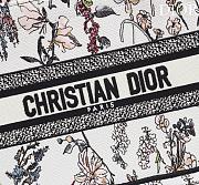 Bagsaaa Small Dior Book Tote Beige Millefiori Embroidery - 26.5 x 22 x 14 cm - 2
