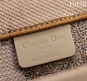 Bagsaaa Dioriviera Medium Dior Book Tote Beige and White Toile de Jouy Palms Embroidery - 36cm - 2