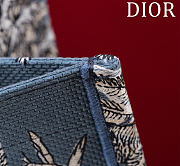 Dioriviera Medium Dior Book Tote Celestial Blue and White Toile de Jouy Palms Embroidery - 36cm - 4