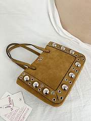 Bagsaaa Valentino Garavani Nellcôte Mini Suede Shopping Bag brown - 21cm - 3
