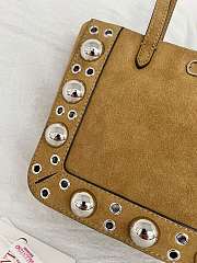 Bagsaaa Valentino Garavani Nellcôte Mini Suede Shopping Bag brown - 21cm - 4