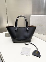Bagsaaa Jimmy Choo Diamond Tote S Black Calf Leather Tote Bag - 20/35cm - 1