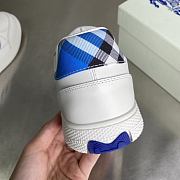 Bagsaaa Burberry Leather and Check Terrace Sneakers​ Blue - 3