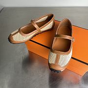 Bagsaaa Hermes Kichu ballet flat beige - 4