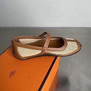 Bagsaaa Hermes Kichu ballet flat beige - 3