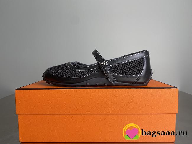 Bagsaaa Hermes Kichu ballet flat black - 1
